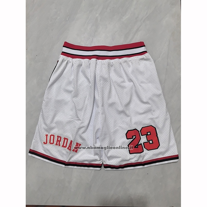 Pantaloncini Chicago Bulls Mitchell & Ness Just Don 1997-98 Bianco